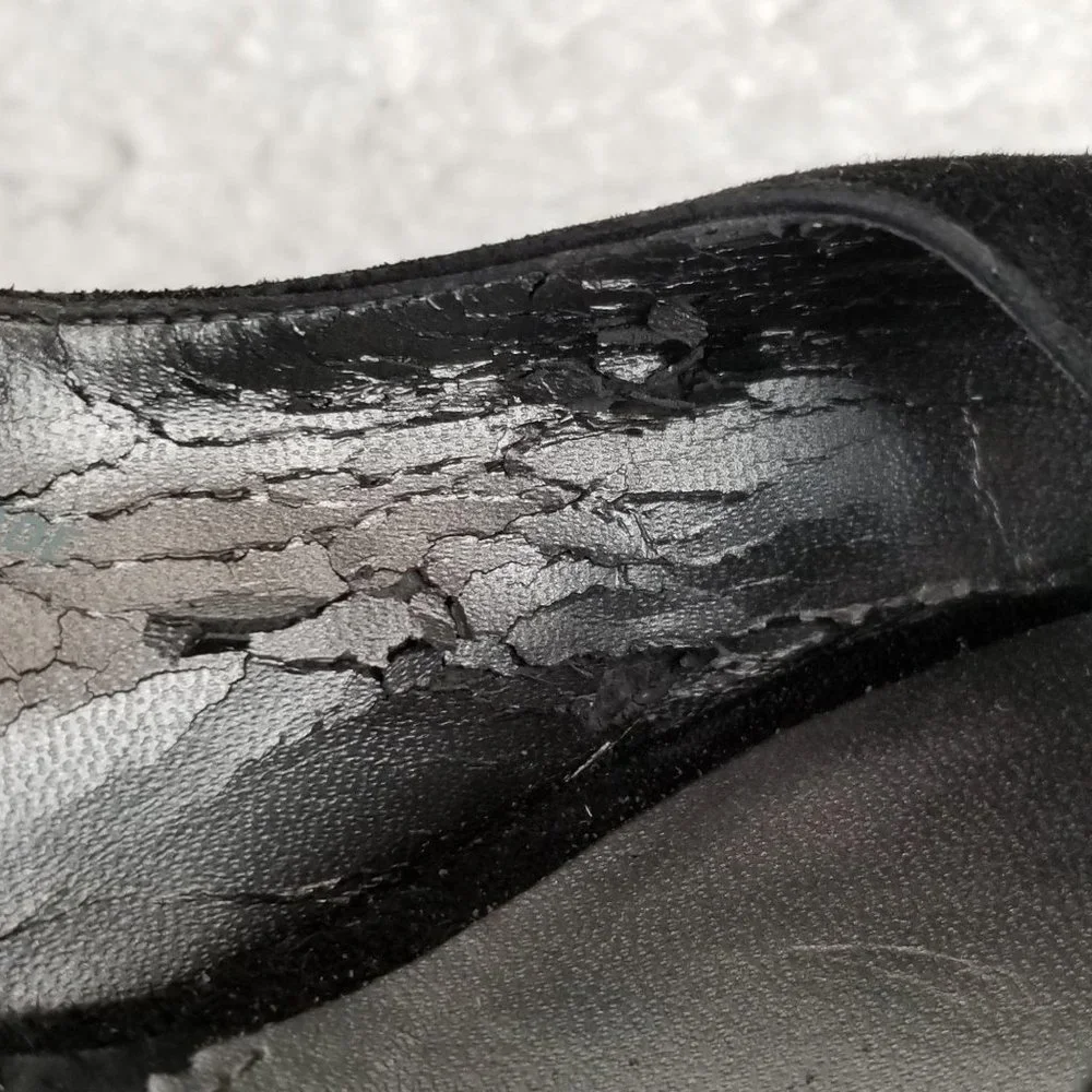 LIZ CLAIBORNE FLEX《294》leather pump‎ black slingback suede women's sz 10